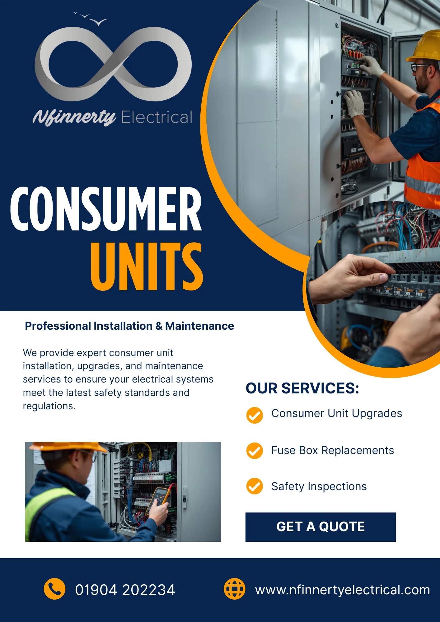 Commercial and domestic consumer unit replacement and upgrade by Nfinnerty Electrical